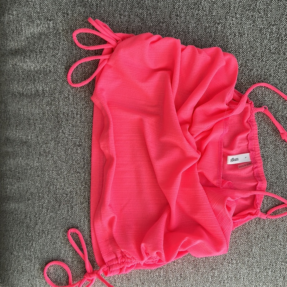 Pink Spaghetti Strap Tank - Picture 3 of 3